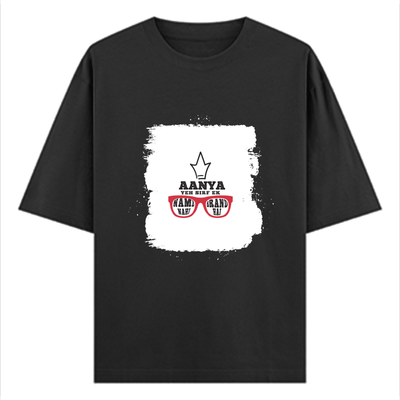 Personalized Oversized Classic T-Shirt - Apparel with Custom Name -DTG Print - Black image 1