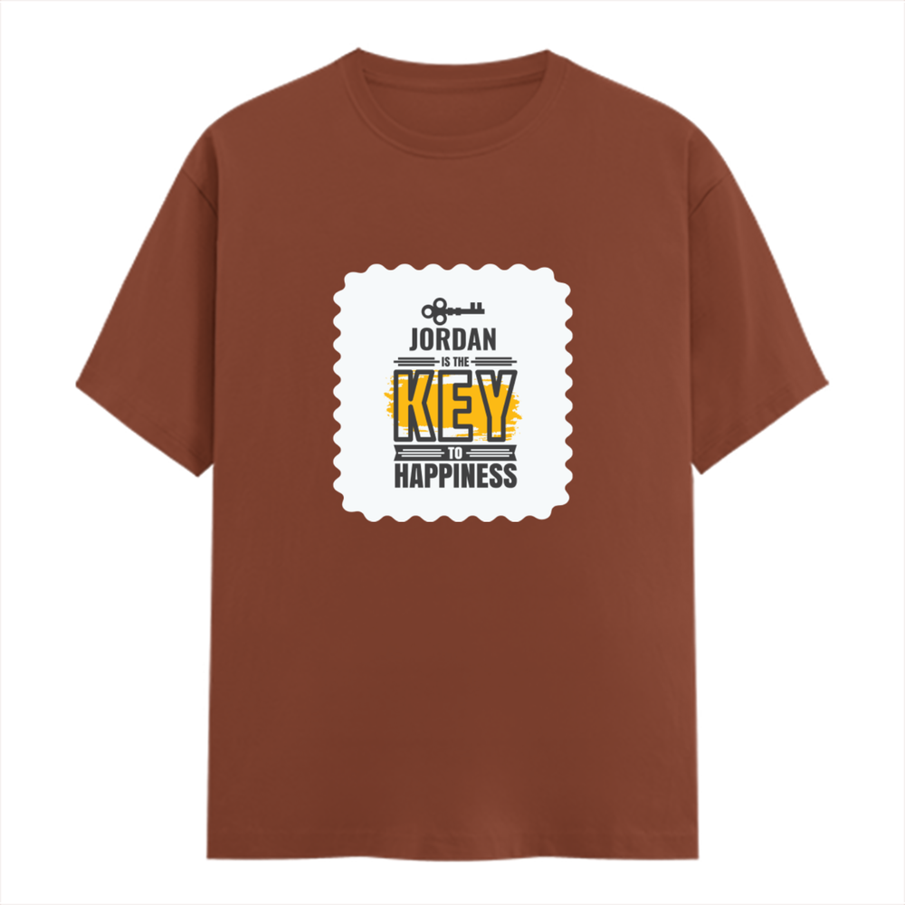 Personalized Male Classic Crew T-Shirt - Typographic with Custom Name -DTG Print - Copper image 5