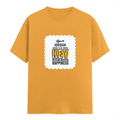 Personalized Male Classic Crew T-Shirt - Typographic with Custom Name -DTG Print - Golden Yellow image 3