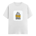 Personalized Male Classic Crew T-Shirt - Typographic with Custom Name -DTG Print - White image 1