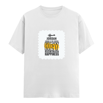 Personalized Male Classic Crew T-Shirt - Typographic with Custom Name -DTG Print - White image 1