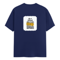 Personalized Male Classic Crew T-Shirt - Typographic with Custom Name -DTG Print - Royal Blue image 7