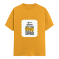 Personalized Female Classic Crew T-Shirt - Typographic with Custom Name -DTG Print - Golden Yellow image 4