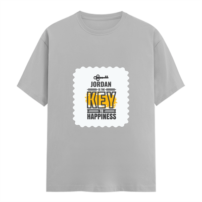 Personalized Female Classic Crew T-Shirt - Typographic with Custom Name -DTG Print - Grey Melange image 1
