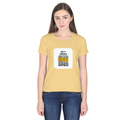 Personalized Female Classic Crew T-Shirt - Typographic with Custom Name -DTF Print - Beige image 5