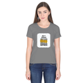Personalized Female Classic Crew T-Shirt - Typographic with Custom Name -DTF Print - Charcoal Melange image 2