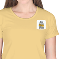 Personalized Female Classic Crew T-Shirt - Typographic with Custom Name -DTF Print - Beige image 15
