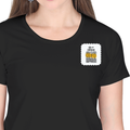 Personalized Female Classic Crew T-Shirt - Typographic with Custom Name -DTF Print - Black image 11