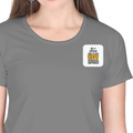 Personalized Female Classic Crew T-Shirt - Typographic with Custom Name -DTF Print - Charcoal Melange image 12