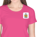 Personalized Female Classic Crew T-Shirt - Typographic with Custom Name -DTF Print - Pink image 14