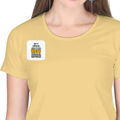 Personalized Female Classic Crew T-Shirt - Typographic with Custom Name -DTF Print - Beige image 20