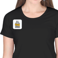 Personalized Female Classic Crew T-Shirt - Typographic with Custom Name -DTF Print - Black image 16