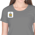 Personalized Female Classic Crew T-Shirt - Typographic with Custom Name -DTF Print - Charcoal Melange image 17