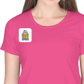 Personalized Female Classic Crew T-Shirt - Typographic with Custom Name -DTF Print - Pink image 19