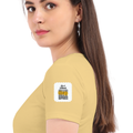 Personalized Female Classic Crew T-Shirt - Typographic with Custom Name -DTF Print - Beige image 25