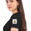 Personalized Female Classic Crew T-Shirt - Typographic with Custom Name -DTF Print - Black image 21