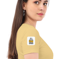 Personalized Female Classic Crew T-Shirt - Typographic with Custom Name -DTF Print - Beige image 30