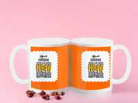 Personalized Color Coffee Mug - Typographic with Custom Name -DTG Print - positive love color coffee mug