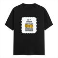 Personalized Male Classic Crew T-Shirt - Typographic with Custom Name -DTF Print - Black image 1