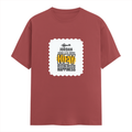 Personalized Male Classic Crew T-Shirt - Typographic with Custom Name -DTF Print - Coral image 4