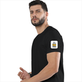 Personalized Male Classic Crew T-Shirt - Typographic with Custom Name -DTF Print - Black image 21