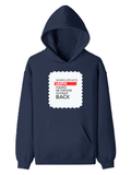 Personalized Pullover Hoodie - Modern with Custom Name -DTG Print - Navy Blue image 3