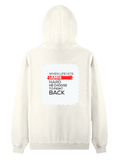 Personalized Pullover Hoodie - Modern with Custom Name -DTG Print - Off White image 8