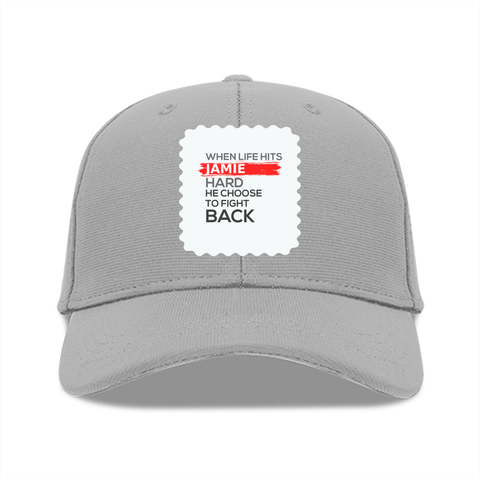 Personalized Baseball Ottoman Cap - Modern with Custom Name -DTG Print - Grey image 1