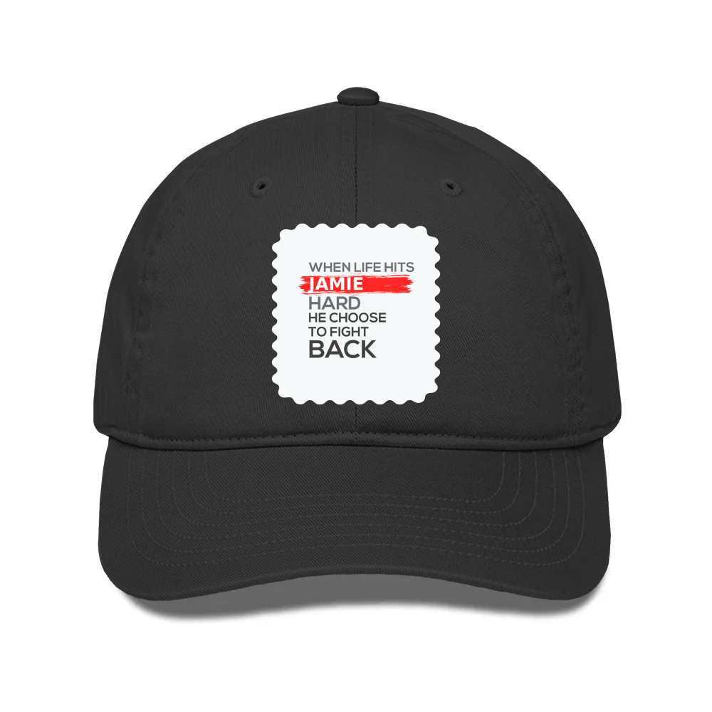 Personalized Classic Trucker Cap - Modern with Custom Name -DTG Print - encouraging resilience classic trucker cap - Black image 1