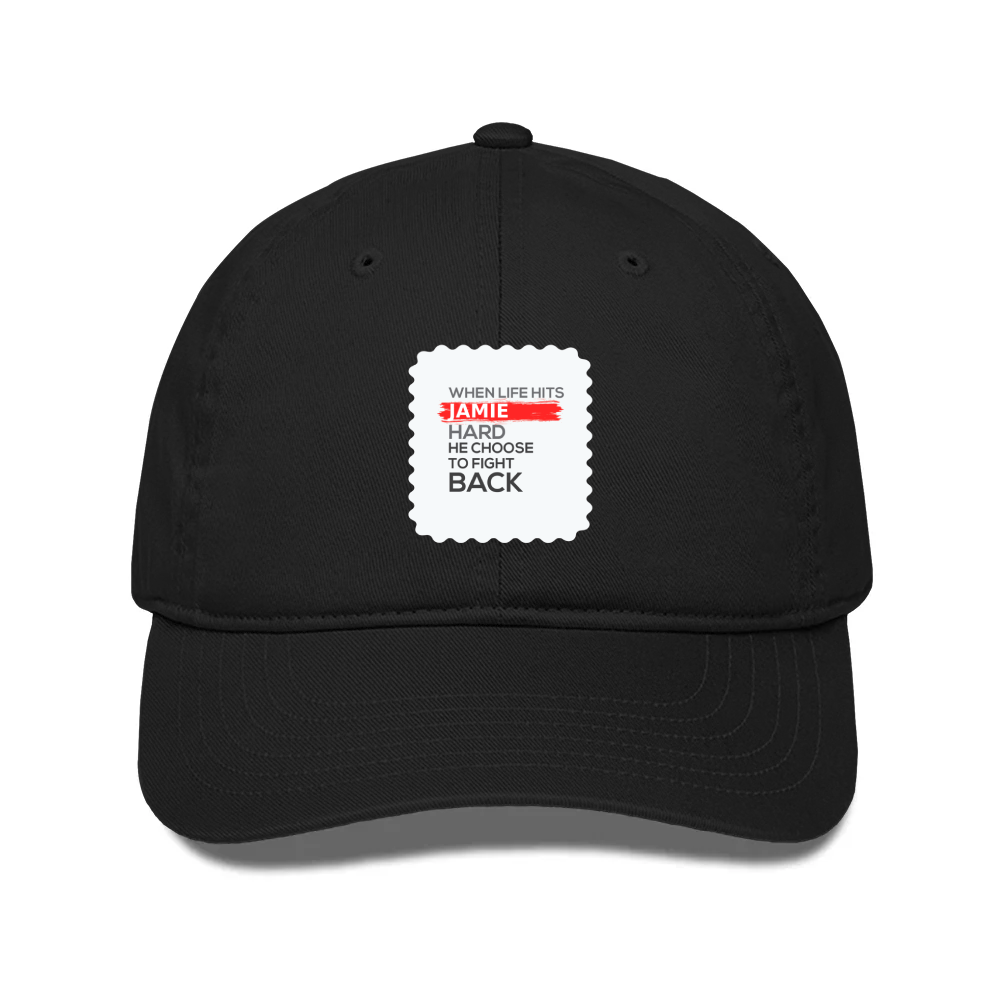 Personalized Classic Baseball Cap - Modern with Custom Name -DTG Print - encouraging resilience classic baseball cap - Black image 2