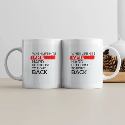 Personalized White Coffee Mug - Modern with Custom Name - White image 1