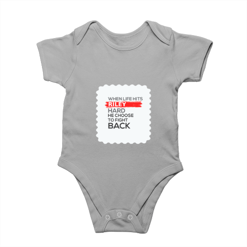 Personalized Rompers - Modern with Custom Name -DTF Print - encouraging resilience rompers - Grey Melange image 2