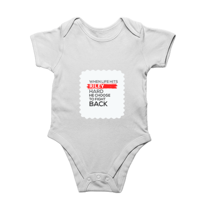 Personalized Rompers - Modern with Custom Name -DTF Print - encouraging resilience rompers - White image 1