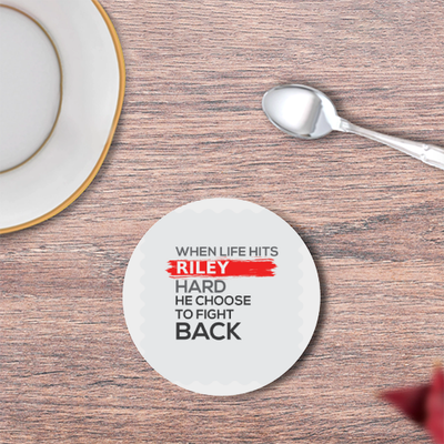 Personalized Coasters - Modern with Custom Name - Coasters - White image 1