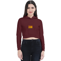 Personalized Female Cropped Hoodie - Modern with Custom Name -DTG Print