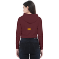 Personalized Female Cropped Hoodie - Modern with Custom Name -DTG Print - Maroon image 5
