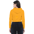 Personalized Female Cropped Hoodie - Modern with Custom Name -DTG Print - Mustard Yellow image 7