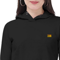 Personalized Female Cropped Hoodie - Modern with Custom Name -DTG Print - Black image 10