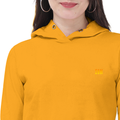 Personalized Female Cropped Hoodie - Modern with Custom Name -DTG Print - Mustard Yellow image 11