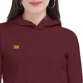 Personalized Female Cropped Hoodie - Modern with Custom Name -DTG Print - Maroon image 13
