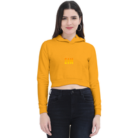 Personalized Female Cropped Hoodie - Modern with Custom Name -DTF Print