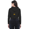 Personalized Female Cropped Hoodie - Modern with Custom Name -DTF Print - Black image 6