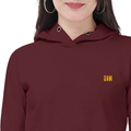 Personalized Female Cropped Hoodie - Modern with Custom Name -DTF Print - Maroon image 11