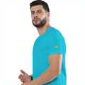 Personalized Male Classic Crew T-Shirt - Modern with Custom Name -DTG Print - SkyBlue image 23