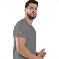 Personalized Male Classic Crew T-Shirt - Modern with Custom Name -DTG Print - Charcoal Melange image 27