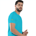 Personalized Male Classic Crew T-Shirt - Modern with Custom Name -DTG Print - SkyBlue image 28