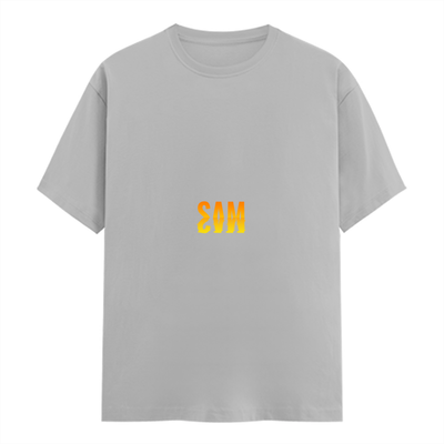 Personalized Female Classic Crew T-Shirt - Modern with Custom Name -DTG Print - Grey Melange image 1