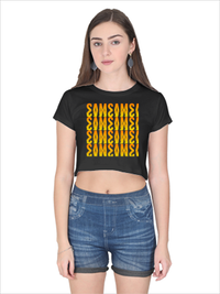 Personalized Female Crop Top - Modern with Custom Name -DTG Print