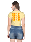 Personalized Female Crop Top - Modern with Custom Name -DTG Print - Beige image 9