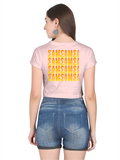 Personalized Female Crop Top - Modern with Custom Name -DTG Print - Light Baby Pink image 8